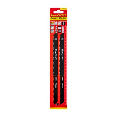 T-shank Jig Saw Blade Softwood/chip/ply/firbre 4.0mm 6tpi 250mm 2pc